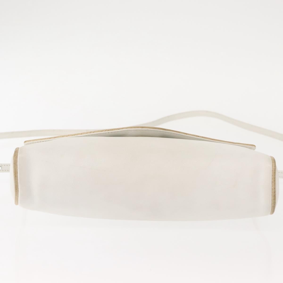 Celine Shoulder Bag Leather, WHITE, LEATHER, Shoulder bag