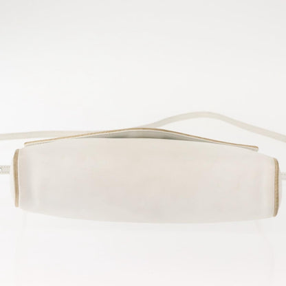 Celine Shoulder Bag Leather, WHITE, LEATHER, Shoulder bag