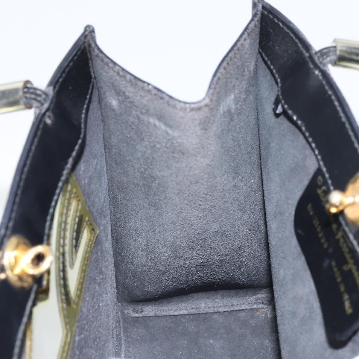 Salvatore Ferragamo Vintage Handbag Patent leather, BLACK, PATENT_LEATHER, Handbag