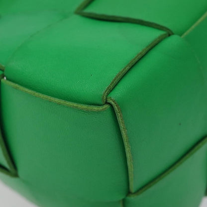 Bottega Veneta Cassette Leather, GREEN, LEATHER, Shoulder bag