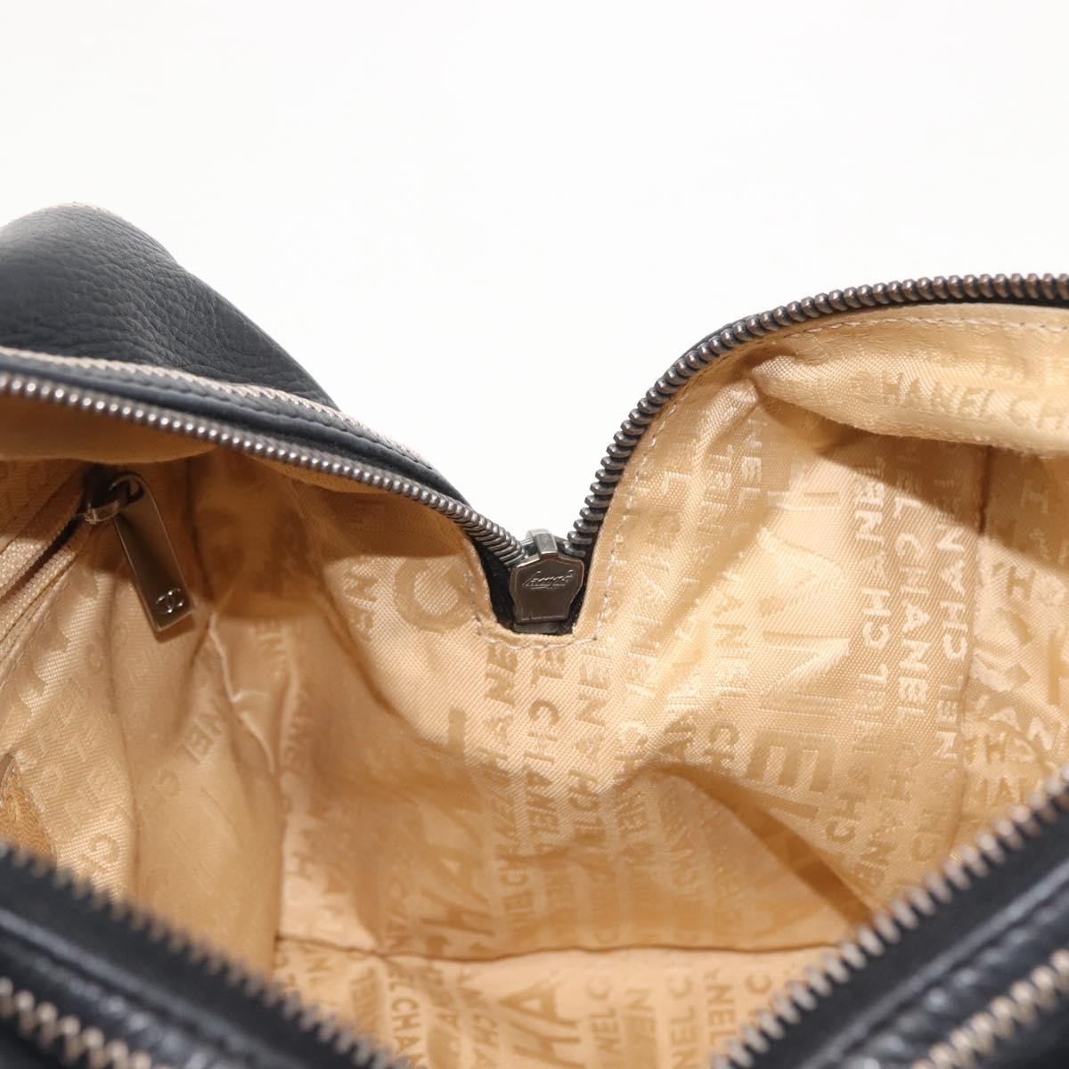 Chanel CC Bowler Quilted Caviar, BLACK, LEATHER, Handbag