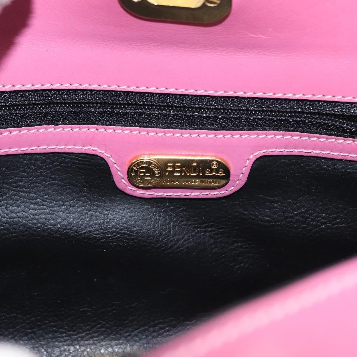 Fendi Vintage Top Handle Bag Leather, PINK, LEATHER, Handbag