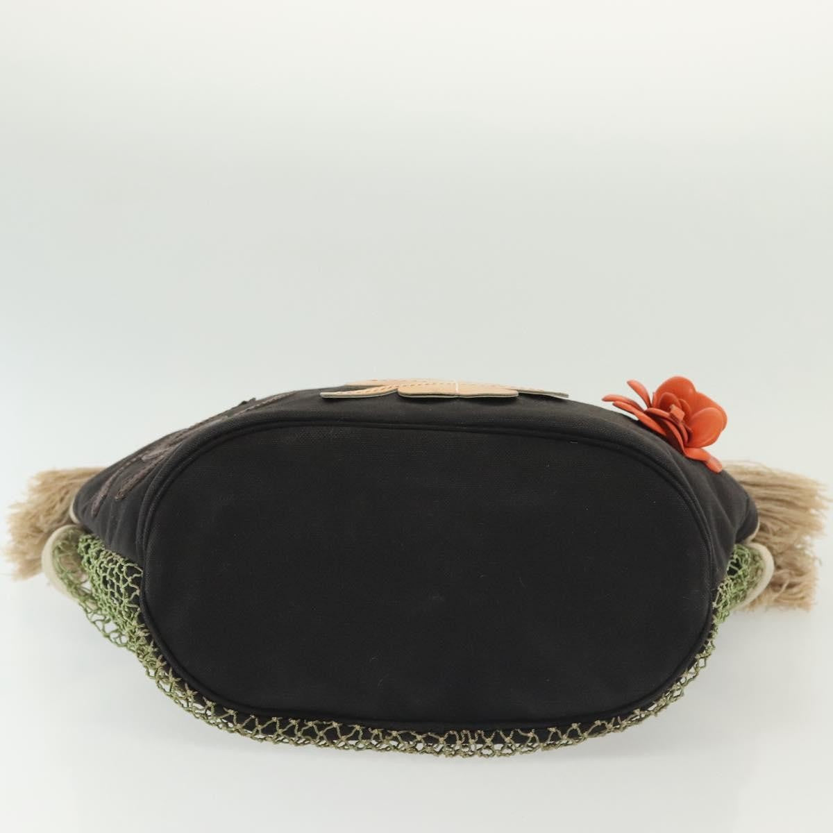 Chanel Camellia Flower Tote Canvas, BLACK, CANVAS, Tote bag