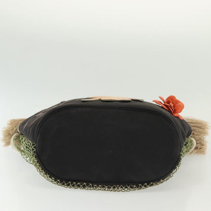 Chanel Camellia Flower Tote Canvas, BLACK, CANVAS, Tote bag