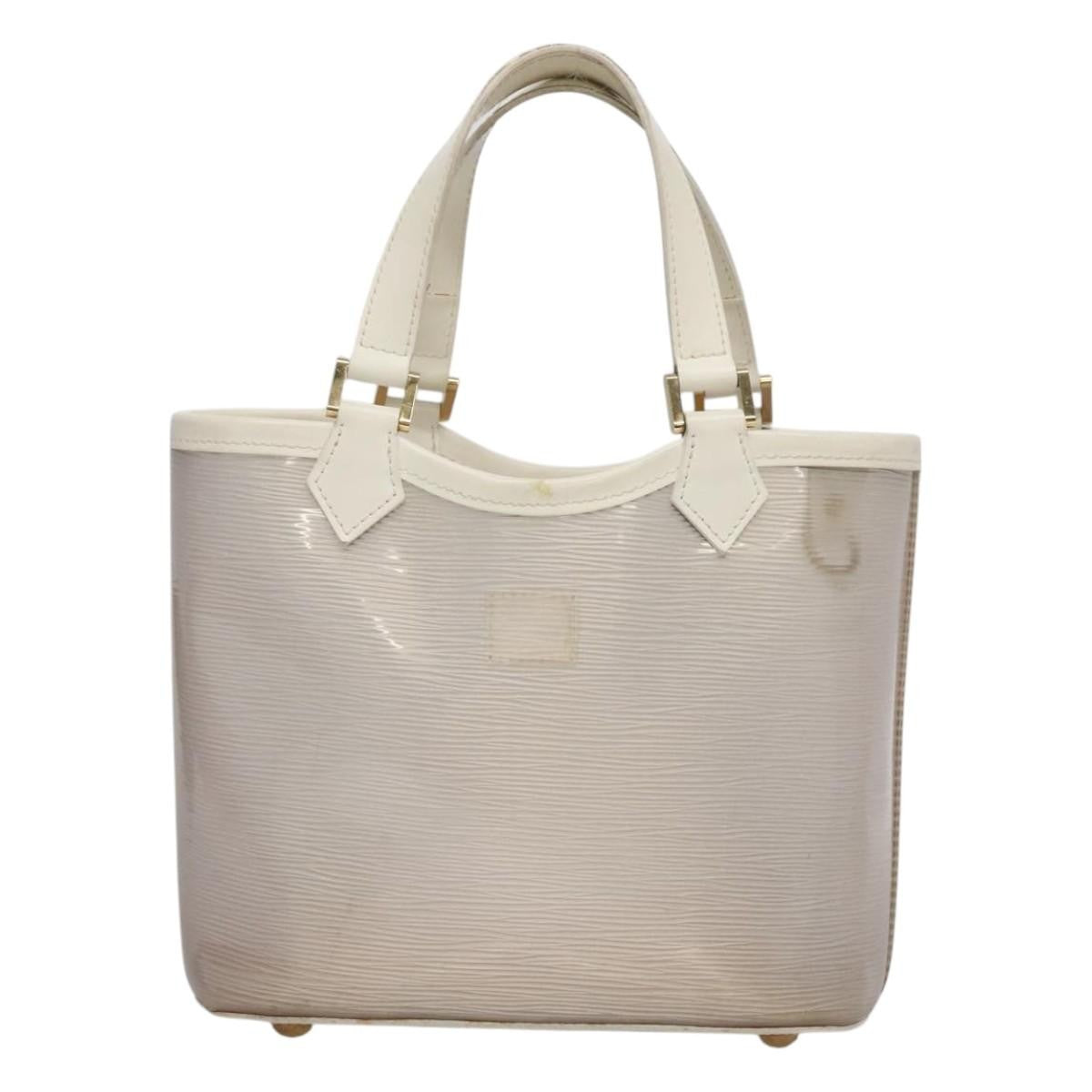 Louis Vuitton Plage Lagoon Bay Handbag Vinyl Epi Leather, WHITE, LEATHER, Handbag