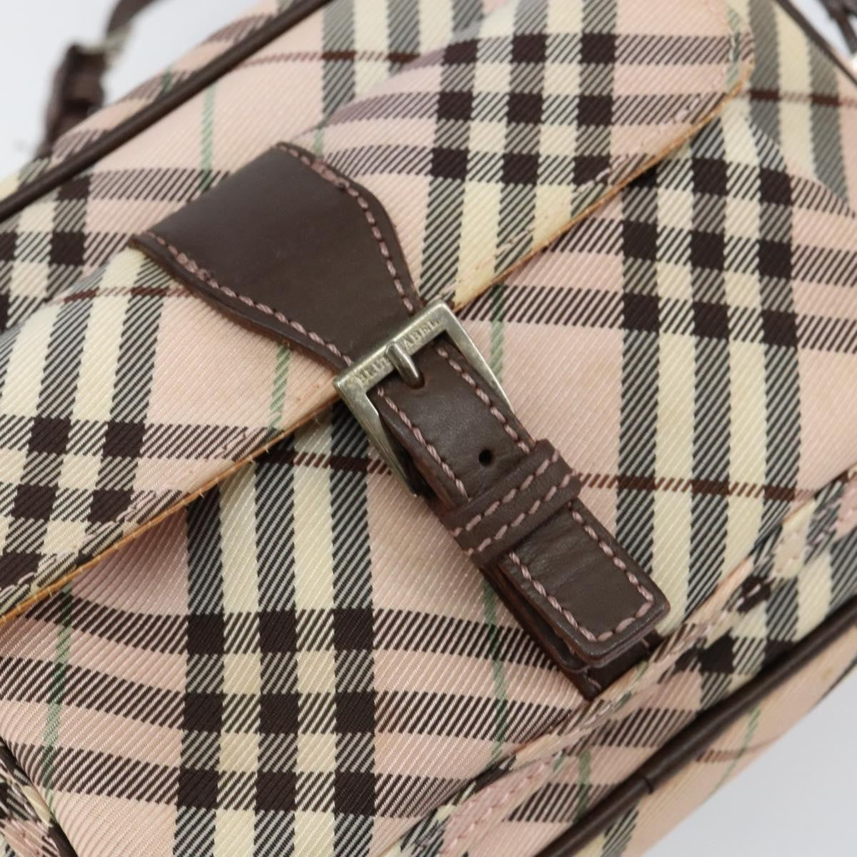 Burberry Nova Check Blue Label Nylon, PINK, CANVAS, Travel bag