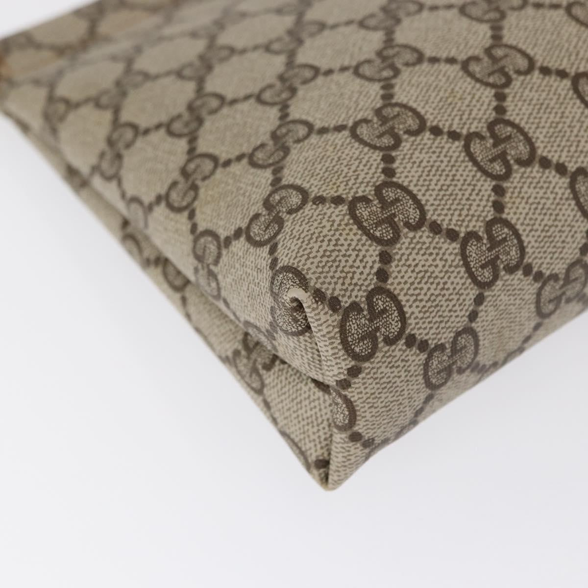 Gucci GG Supreme Clutch bag PVC, BEIGE, PVC, Clutche & pouche