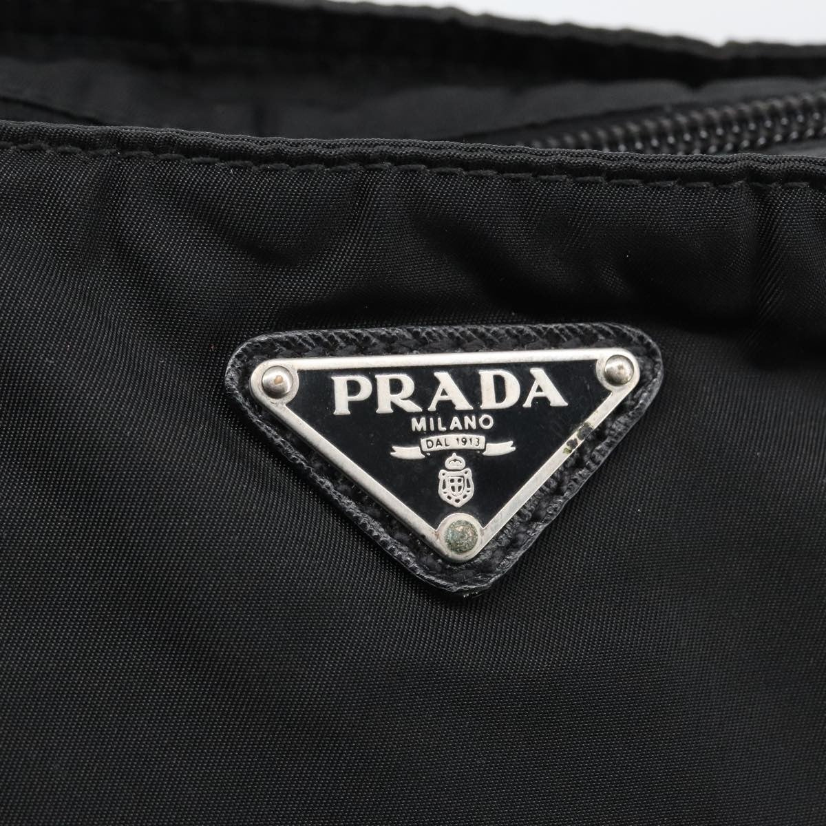 Prada Flat Messenger Bag Tessuto, BLACK, NYLON, Shoulder bag