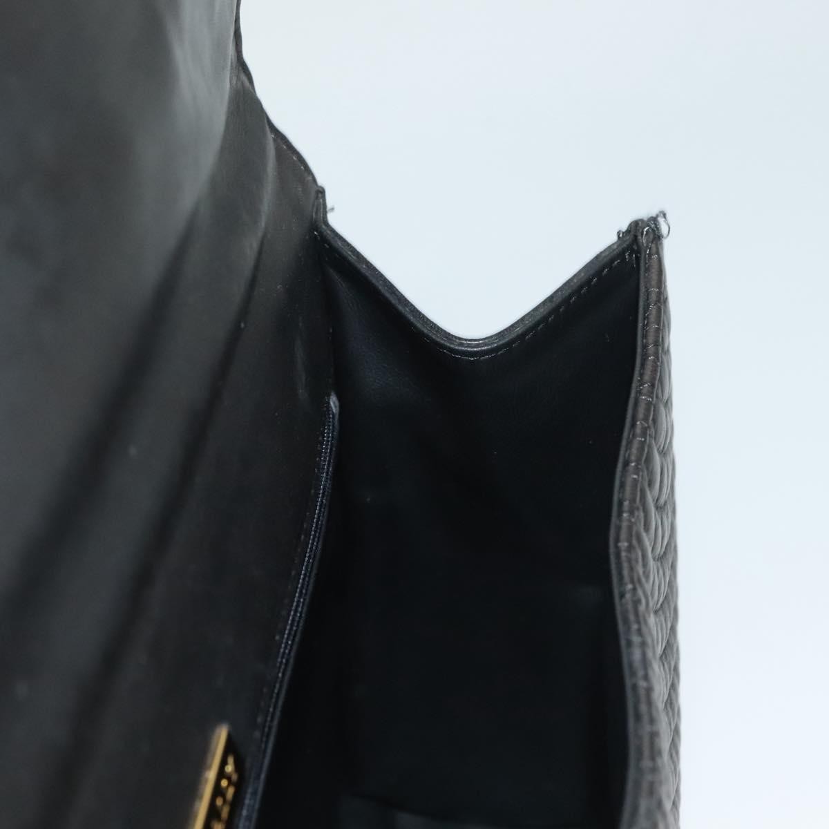 Bally Vintage Handbag Quilted Leather, BLACK, LEATHER, Handbag