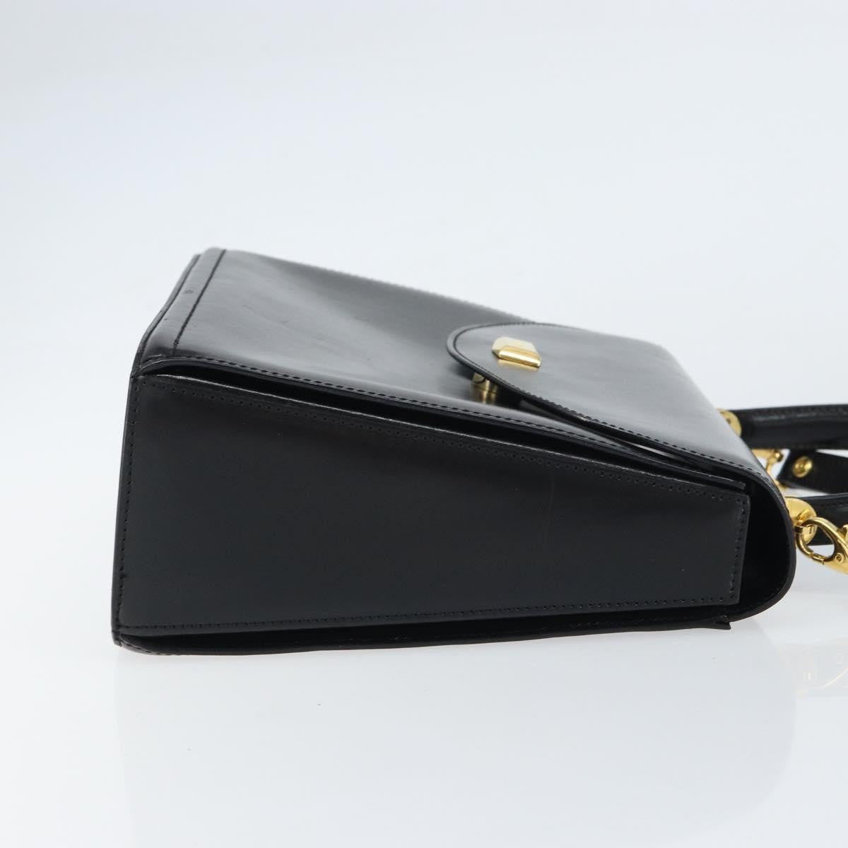 Bally Vintage Handbag Leather, BLACK, LEATHER, Handbag