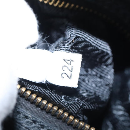 Prada Wristlet Zip Pouch Tessuto, BLACK, NYLON, Clutche & pouche