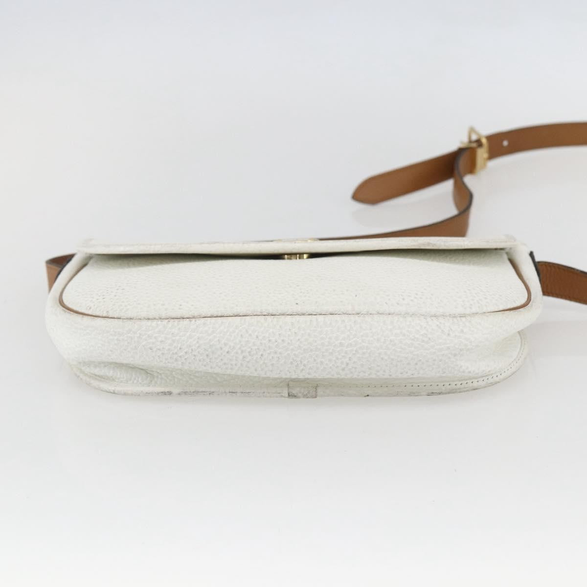Christian Dior Vintage Shoulder Bag Leather, WHITE, LEATHER, Shoulder bag