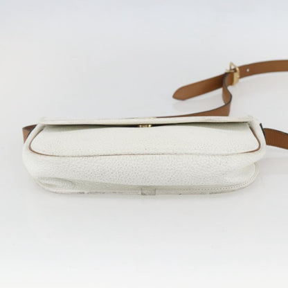 Christian Dior Vintage Shoulder Bag Leather, WHITE, LEATHER, Shoulder bag