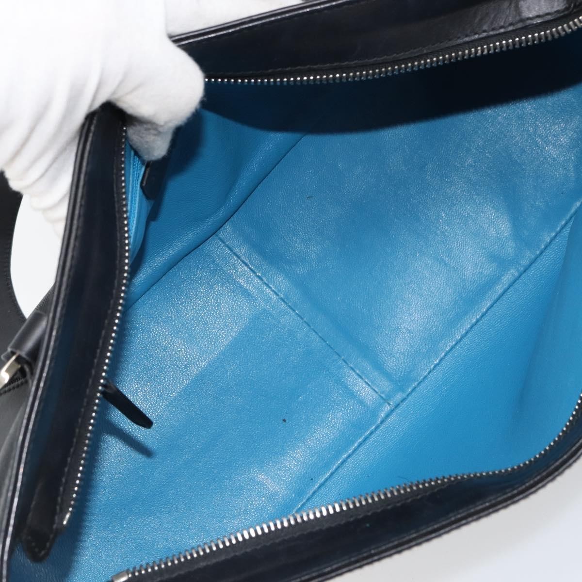 Bvlgari Handbag Leather, BLACK, LEATHER, Handbag