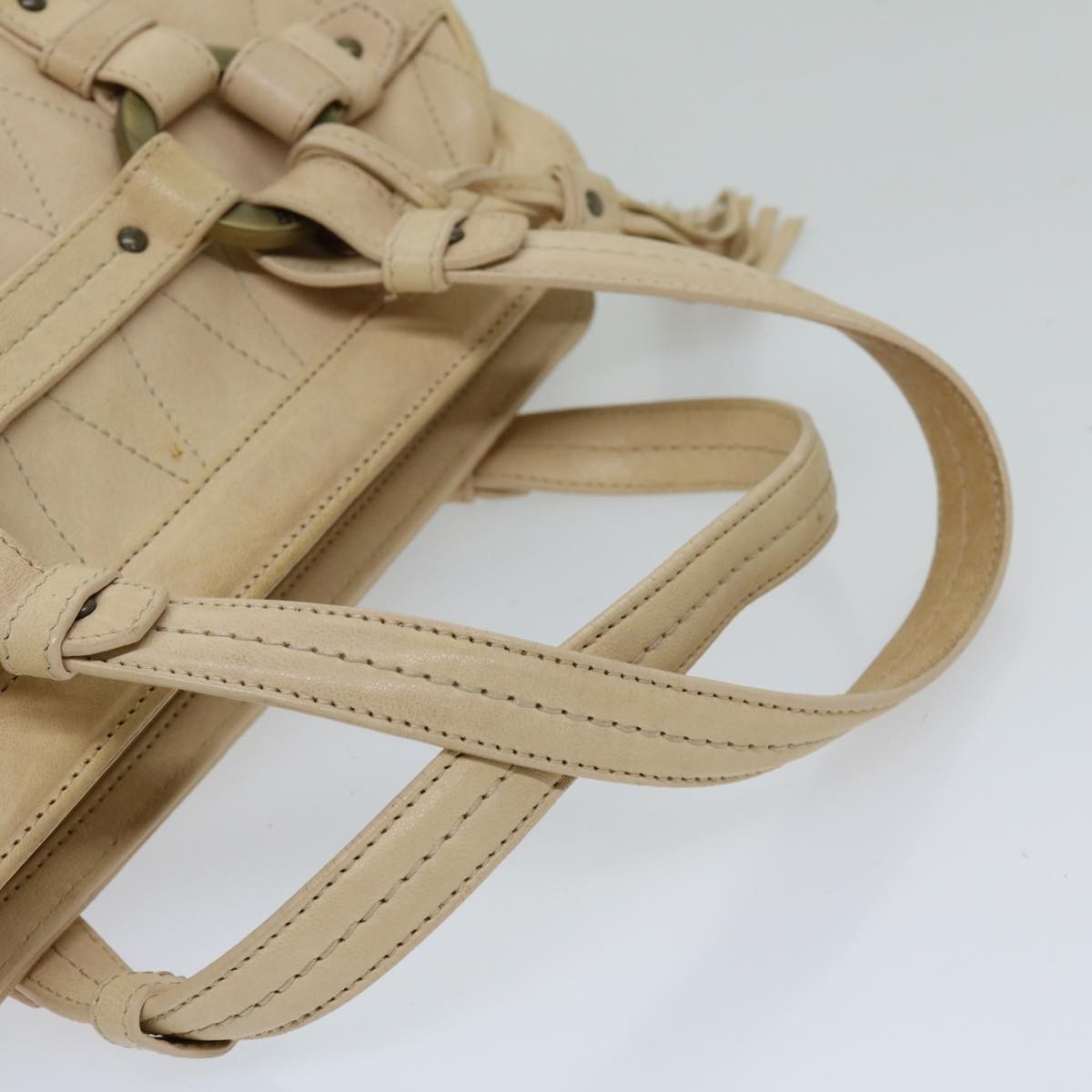 Bally Handbag Leather, ECRU, LEATHER, Handbag