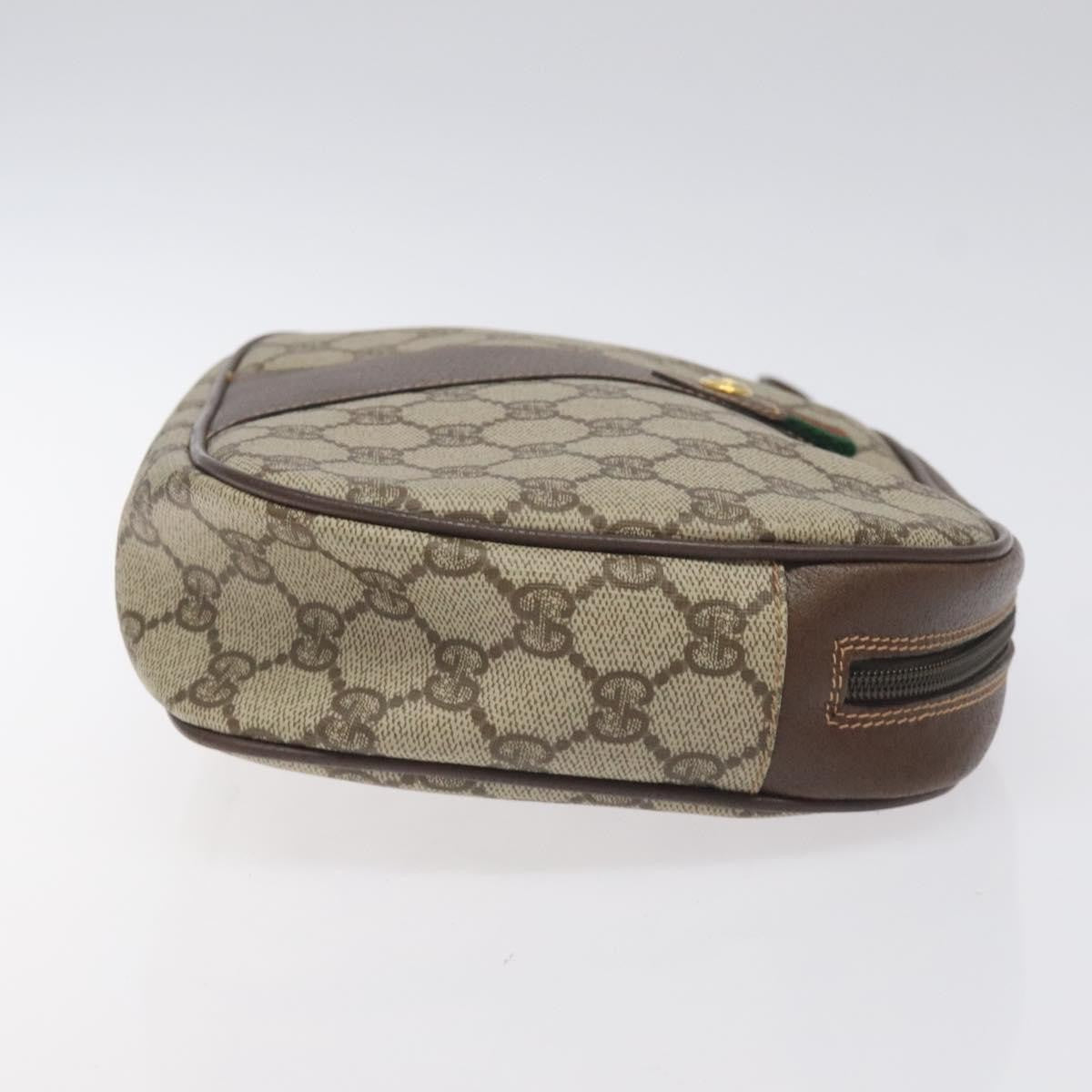 Gucci Sherry line pouch Canvas, BEIGE, PVC, Clutche & pouche