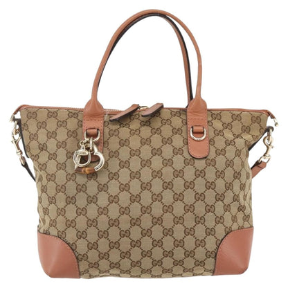 Gucci Vintage tote Canvas, BROWN, CANVAS, Tote bag