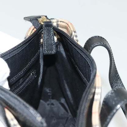 Burberry Nova Handbag Check Pattern, BEIGE, CANVAS, Handbag