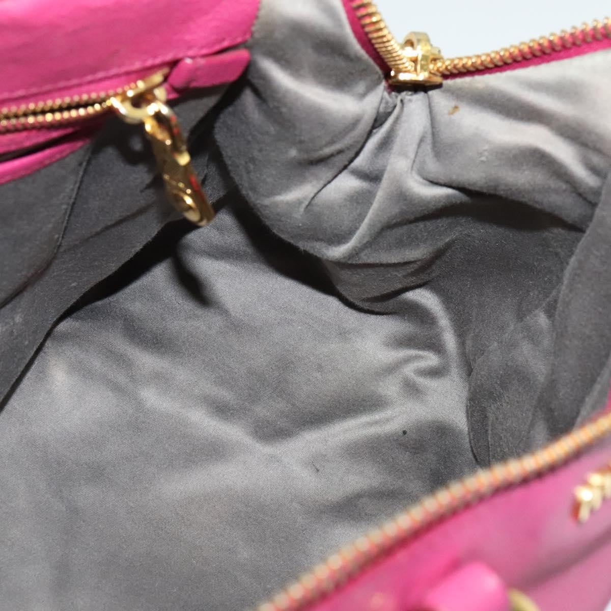 Miu Miu Madras Bowler Bag Leather, PINK, LEATHER, Handbag