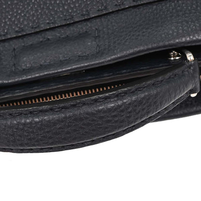 Fendi Faces Selleria Peekaboo Bag Leather, GRAY, LEATHER, Handbag