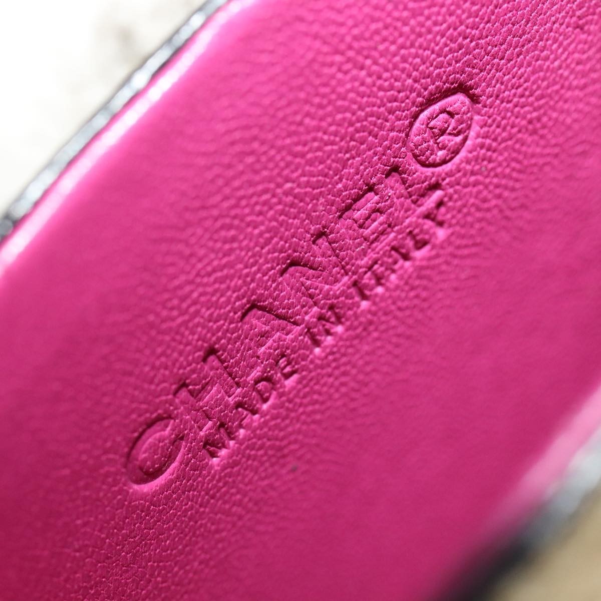 Chanel Chain Cigarette Case Leather, PINK, LEATHER, Clutche & pouche