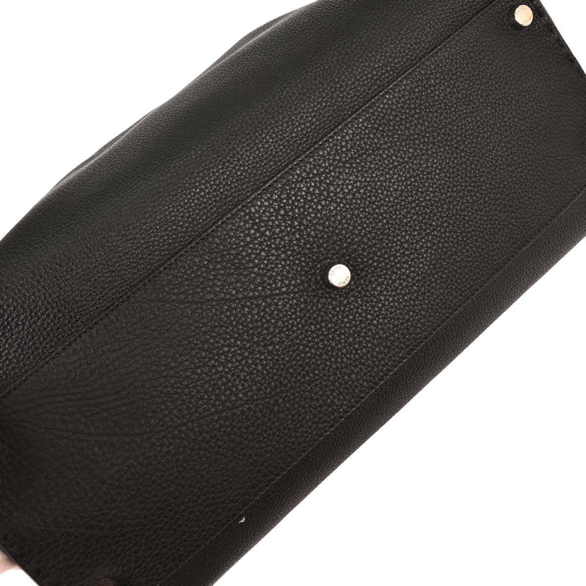 Fendi Monster Selleria Peekaboo Fit Bag Leather, BLACK, LEATHER, Handbag