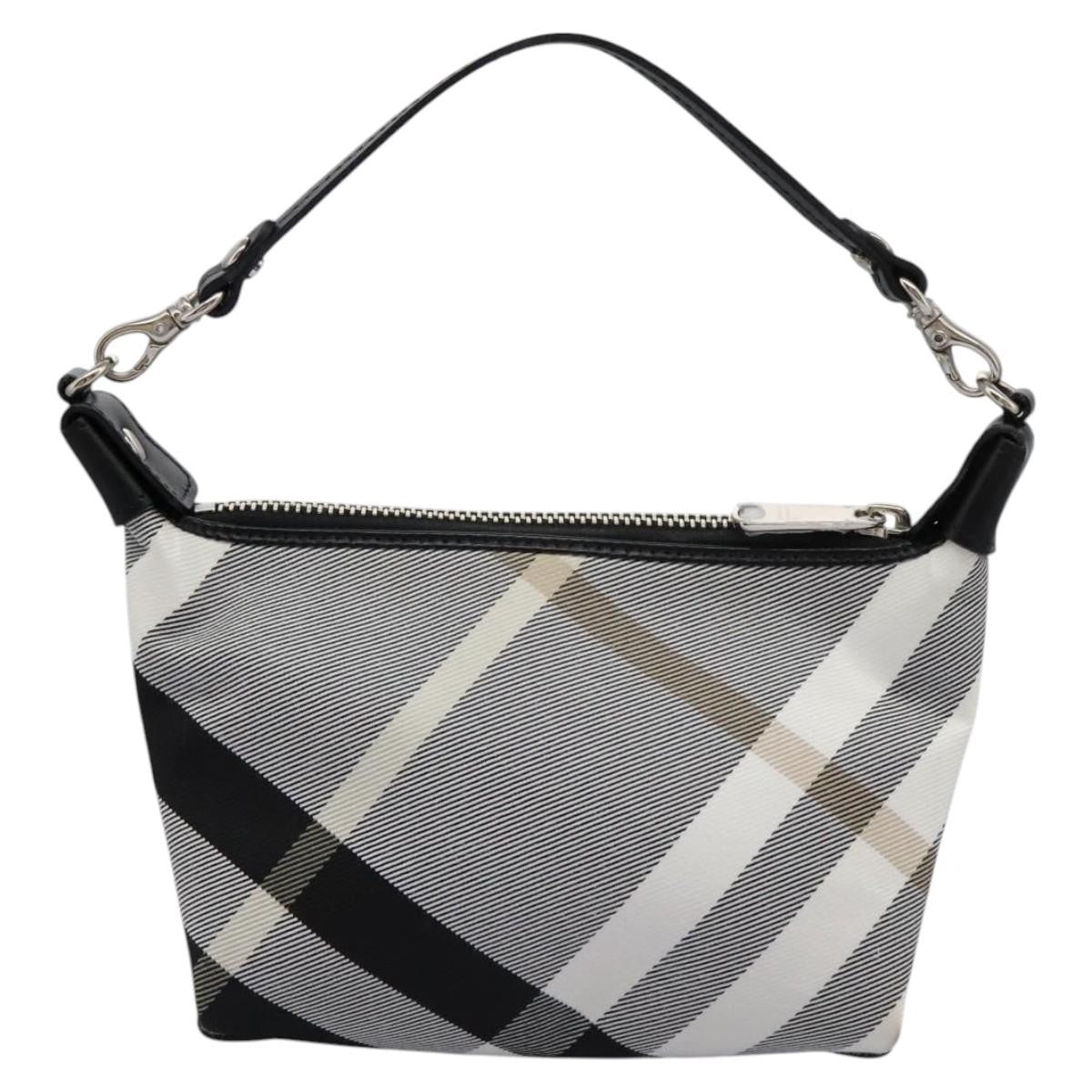Burberry Nova check Pochette Nylon, GRAY, CANVAS, Clutche & pouche