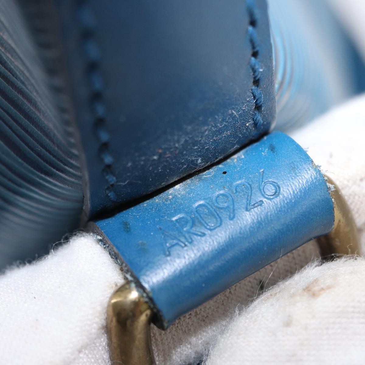 Louis Vuitton Petit Noe Handbag Epi Leather, BLUE, LEATHER, Shoulder bag