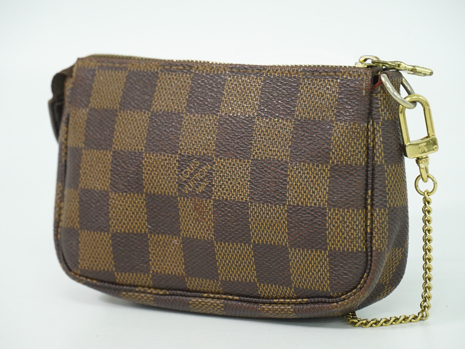 Louis Vuitton Pochette Accessoires Damier, BROWN, CANVAS, Clutche & pouche