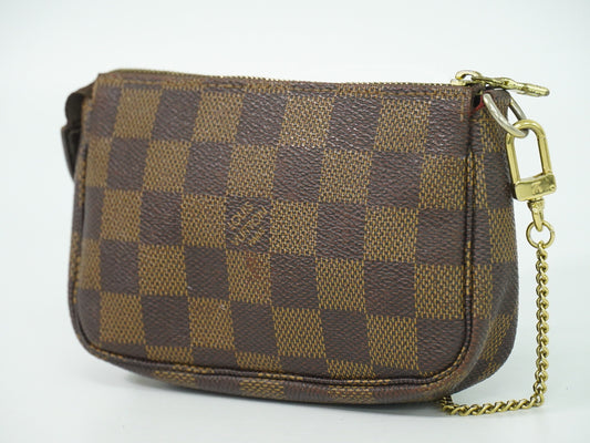 Louis Vuitton Pochette Accessoires Damier, BROWN, CANVAS, Clutche & pouche