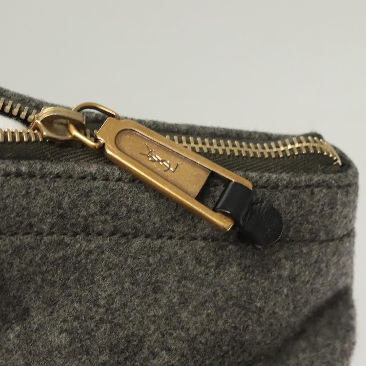 Saint Laurent Downtown Tote Wool, GRAY, WOOL, Tote bag