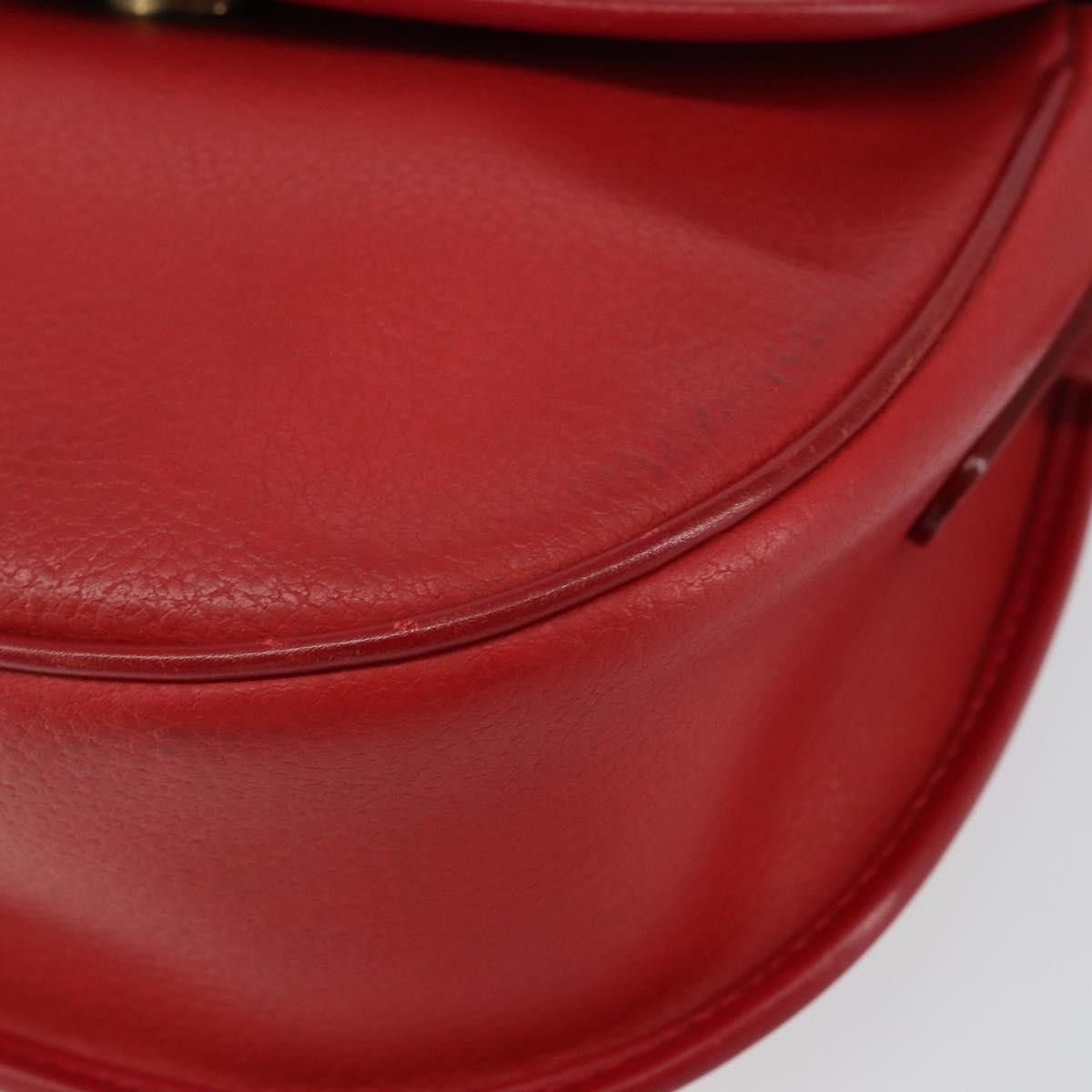 Gucci Vintage Flap Shoulder Bag Leather, RED, LEATHER, Shoulder bag
