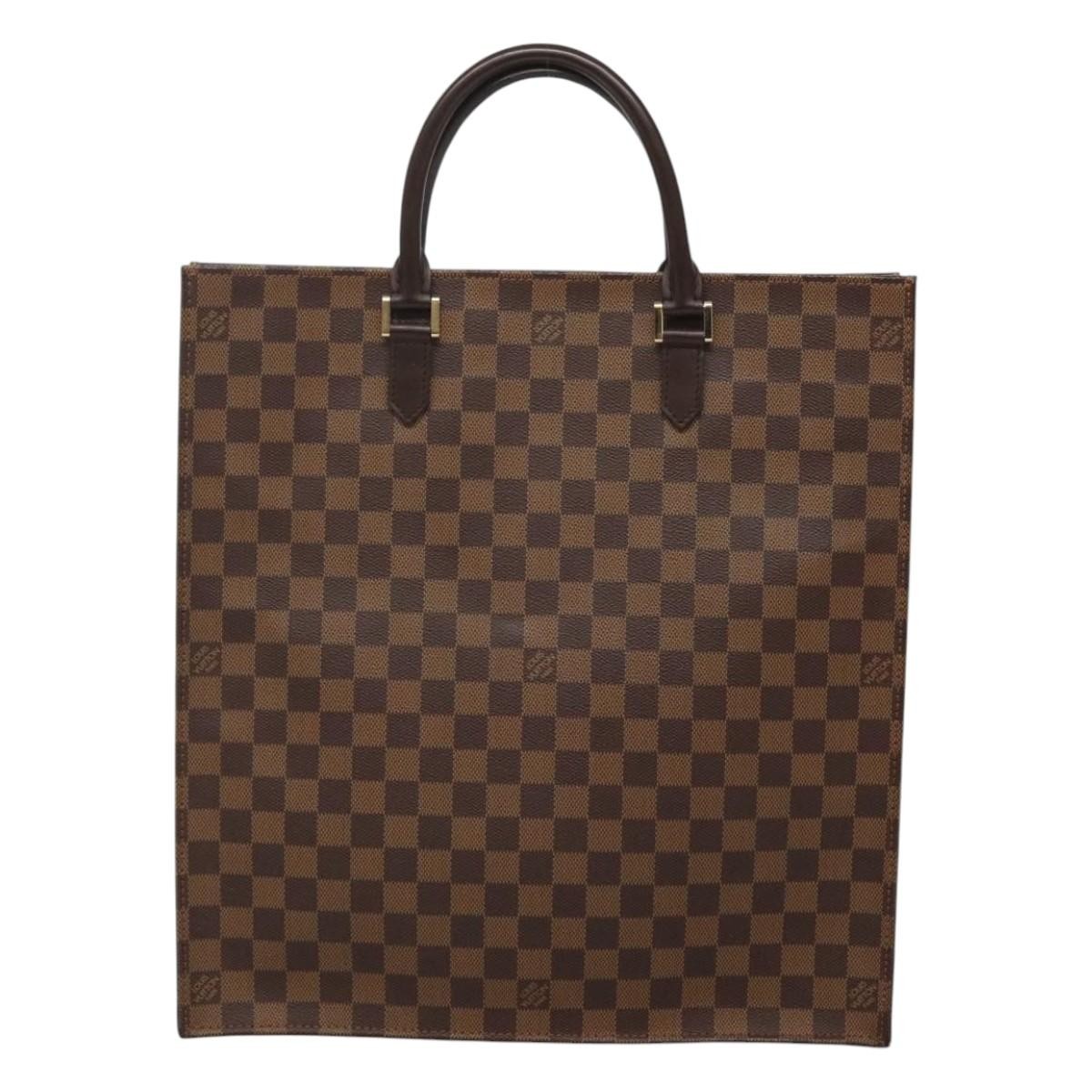 Louis Vuitton Sac Plat Bag Damier, BROWN, CANVAS, Handbag