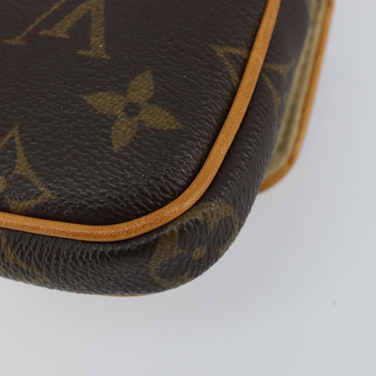 Louis Vuitton Cancun Pochette Monogram Canvas, BROWN, CANVAS, Clutche & pouche