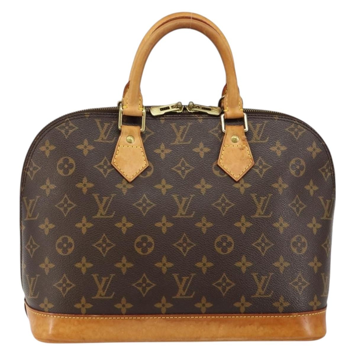 Louis Vuitton Alma Handbag Monogram Canvas, BROWN, CANVAS, Handbag