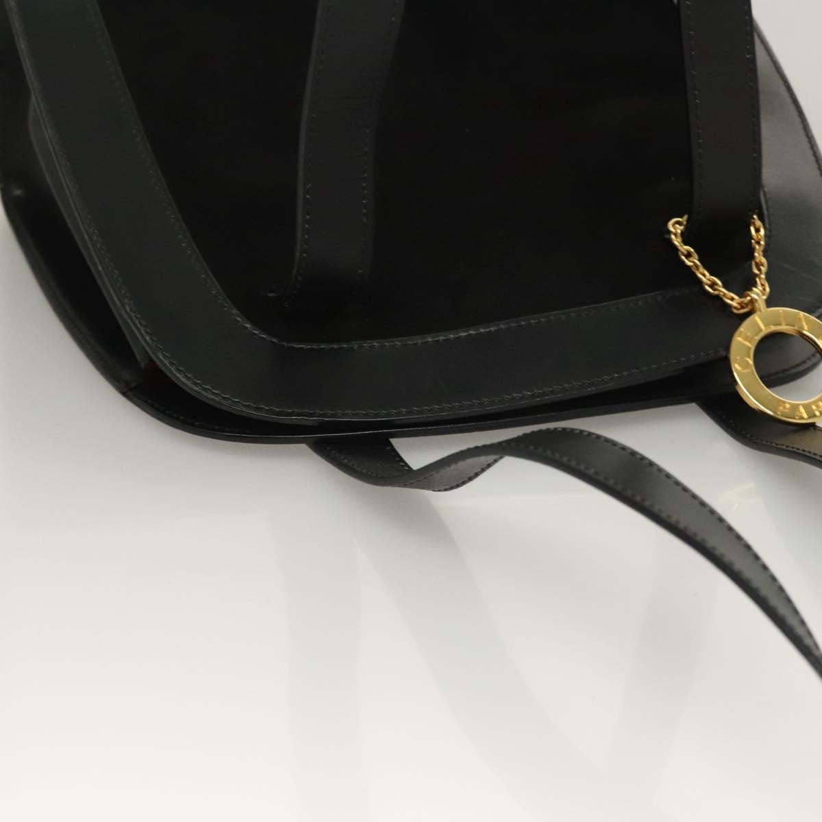 Celine Shoulder Bag Suede and leather, BLACK, SUEDE, Shoulder bag