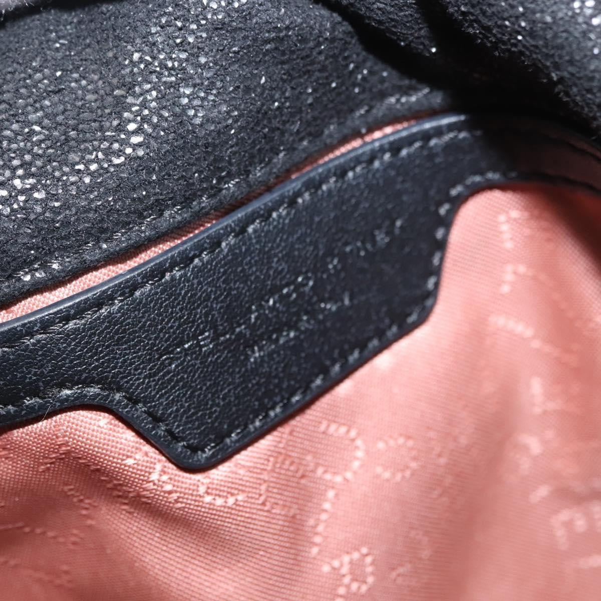 Stella McCartney Falabella Fold Over Bag Shaggy Deer, BLACK, SUEDE, Handbag