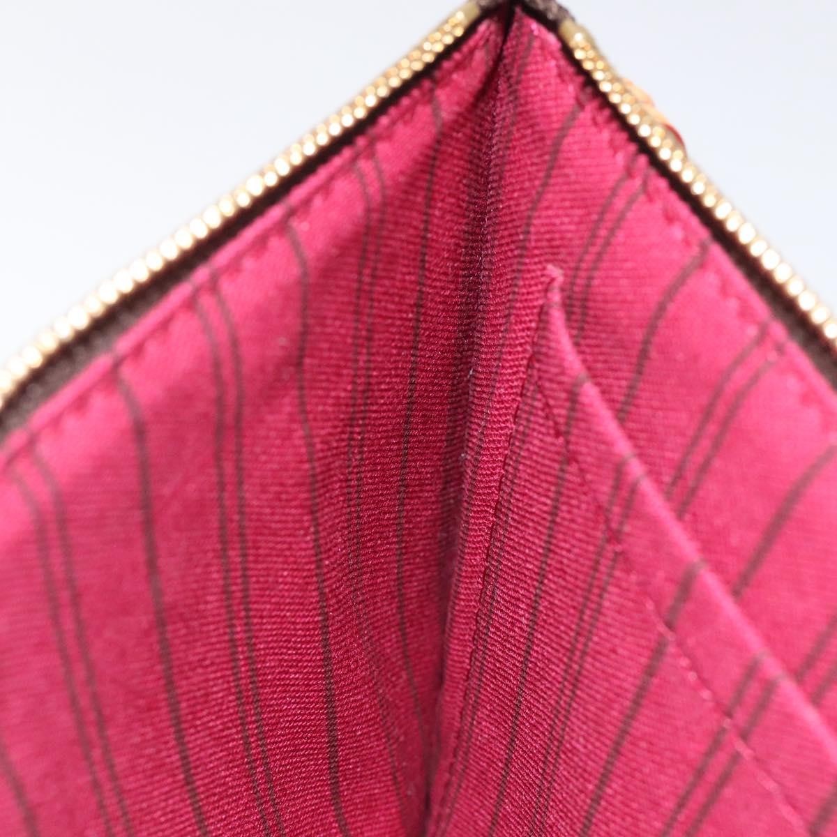 Louis Vuitton Neverfull Pochette Monogram Canvas, BROWN, CANVAS, Clutche & pouche