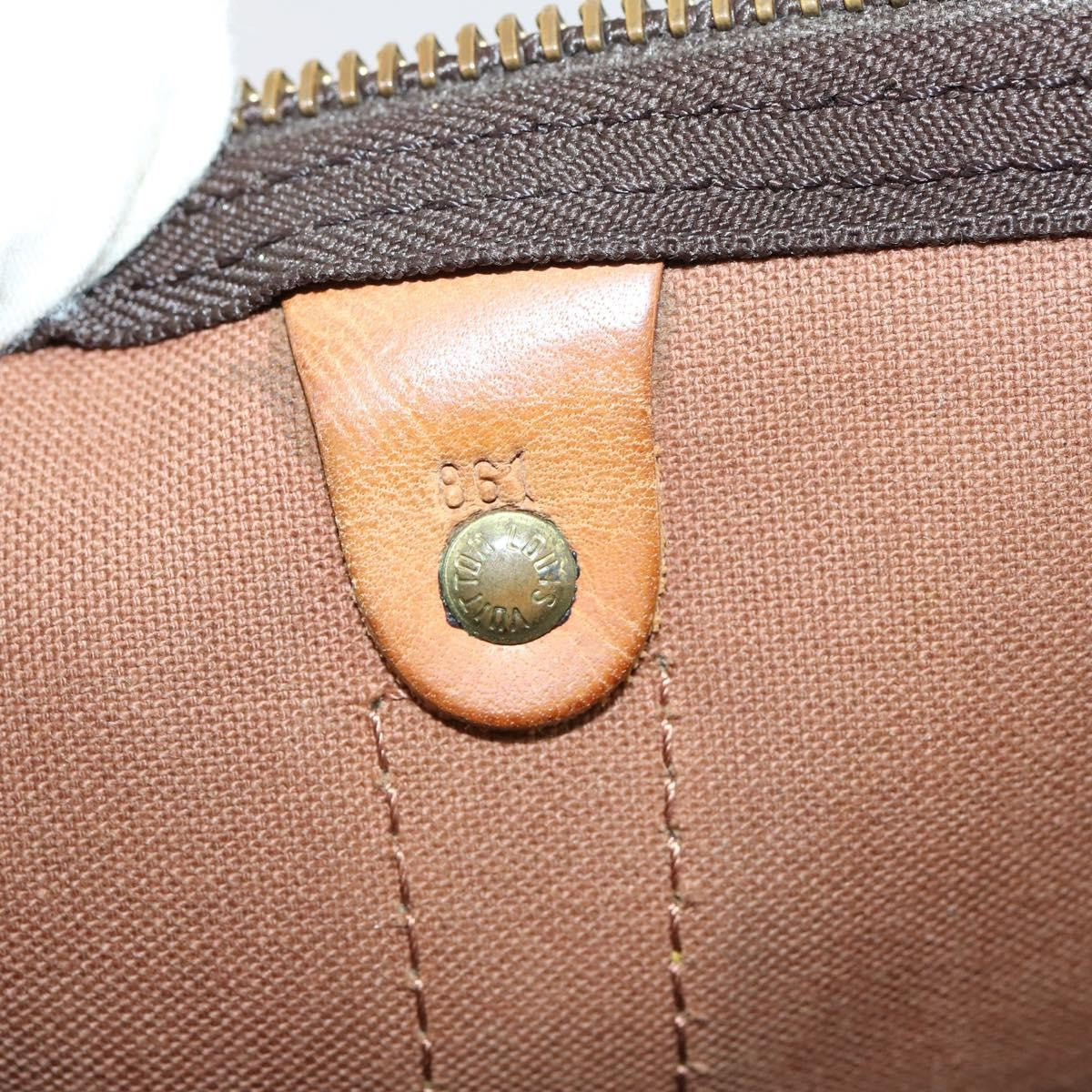 Louis Vuitton Keepall Bag Monogram Canvas, BROWN, CANVAS, Travel bag