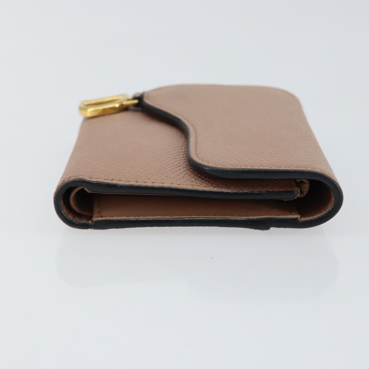 Christian Dior Saddle Lotus Wallet Leather, BEIGE, LEATHER, Wallets
