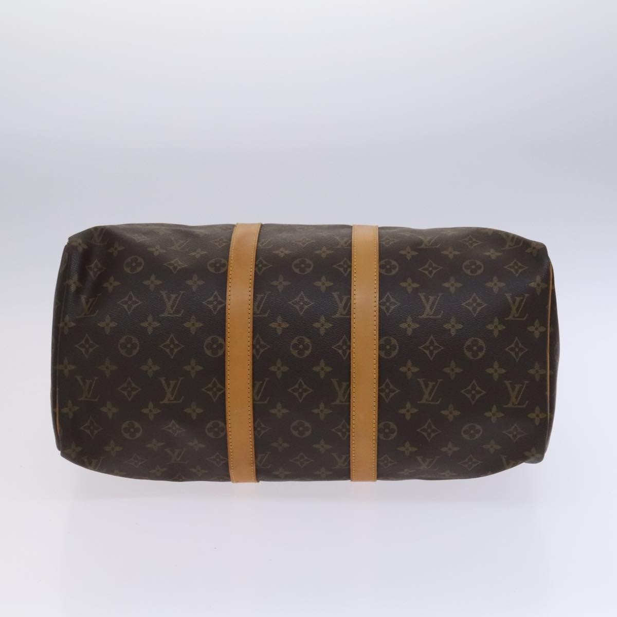 Louis Vuitton Keepall Bag Monogram Canvas, BROWN, CANVAS, Travel bag