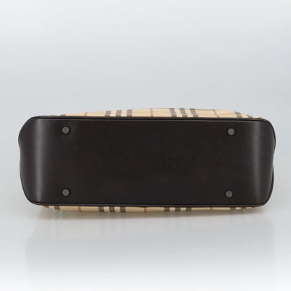 Burberry Top Handle Tote Haymarket Coated Canvas, BEIGE, CANVAS, Tote bag