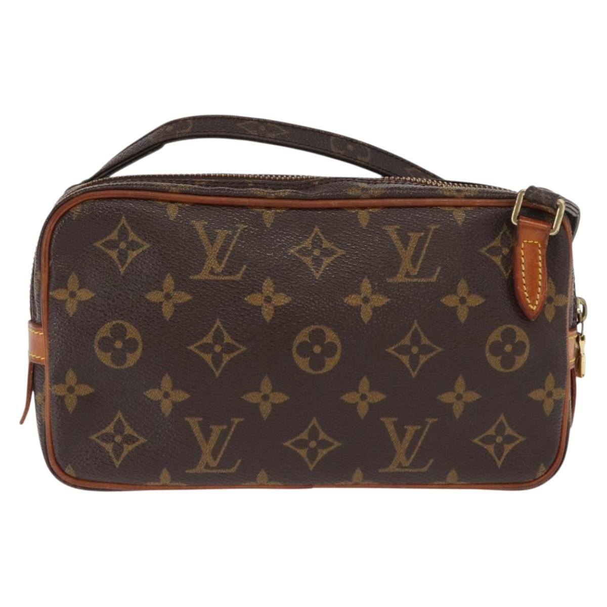 Louis Vuitton Pochette Marly Bandouliere Bag Monogram Canvas, BROWN, CANVAS, Clutche & pouche