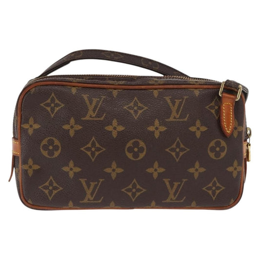 Louis Vuitton Pochette Marly Bandouliere Bag Monogram Canvas, BROWN, CANVAS, Clutche & pouche