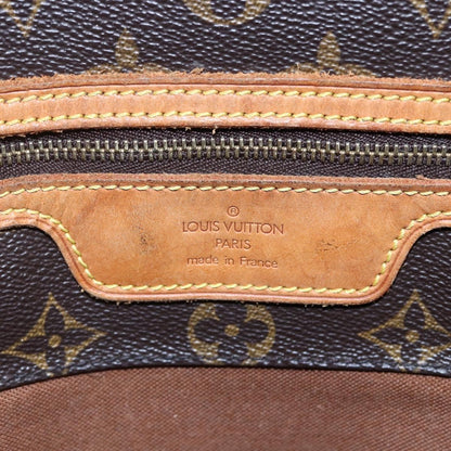 Louis Vuitton Shopping Sac Handbag Monogram Canvas, BROWN, CANVAS, Tote bag