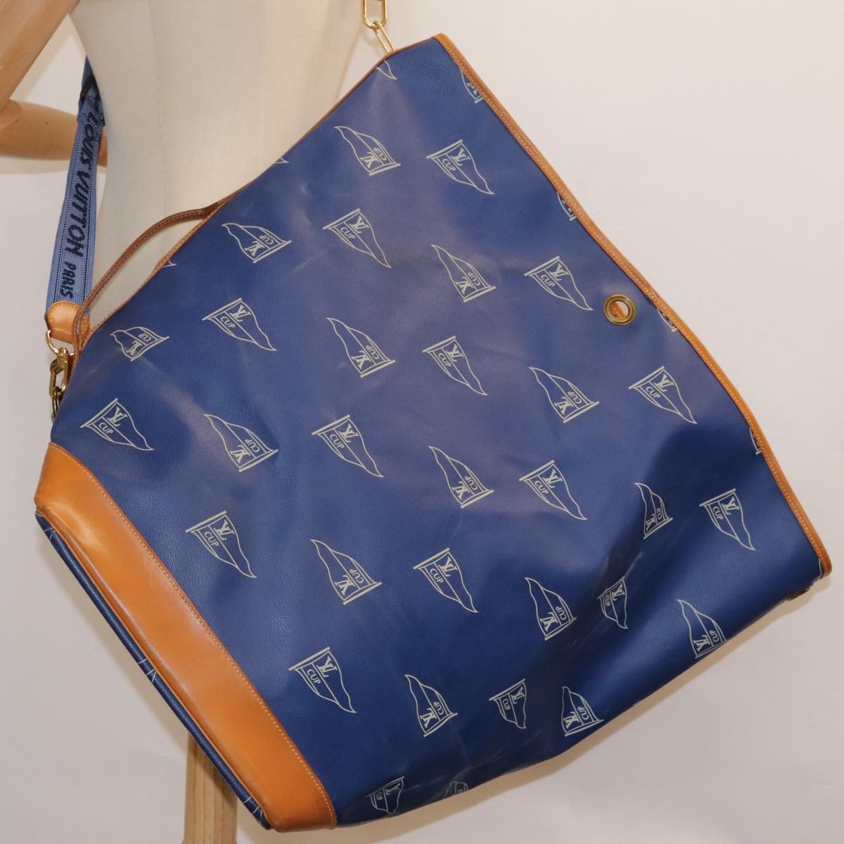 Louis Vuitton Cup Sac Marin Bandouliere Bag Coated Canvas, BLUE, PVC, Shoulder bag