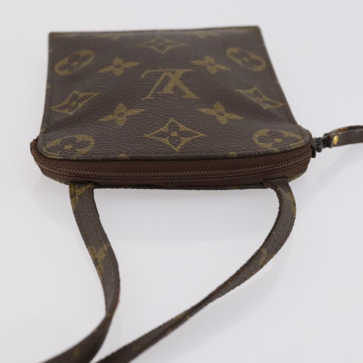 Louis Vuitton Pochette Secret Monogram canvas, BROWN, CANVAS, Clutche & pouche