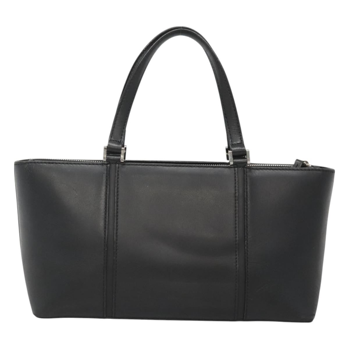 Burberry Vintage Handbag Leather, BLACK, LEATHER, Handbag