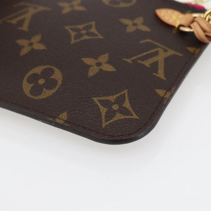 Louis Vuitton Neverfull Pochette Monogram Canvas, BROWN, CANVAS, Clutche & pouche