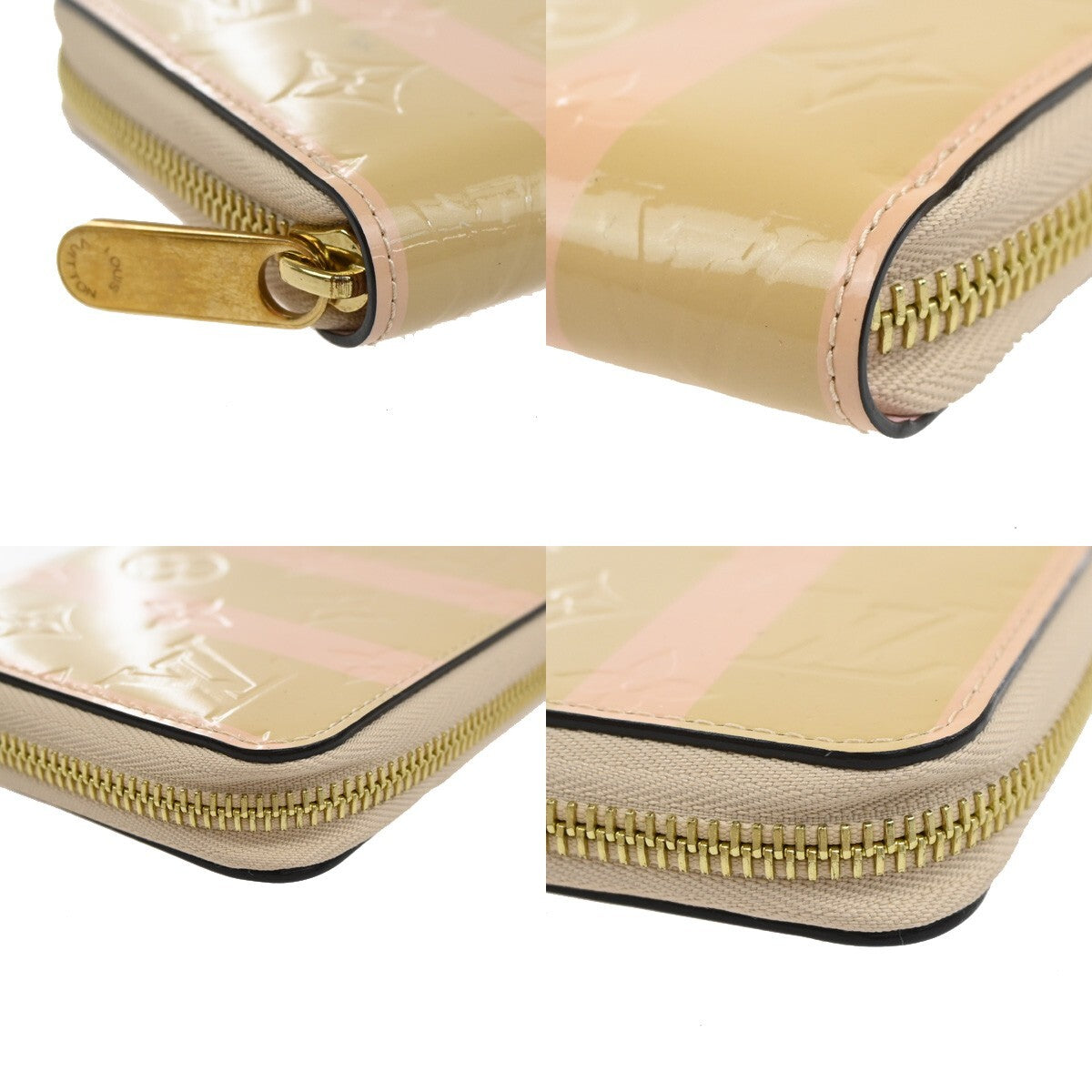 Louis Vuitton Zipped Wallet Monogram Eclipse Canvas, BEIGE, PATENT_LEATHER, Wallets